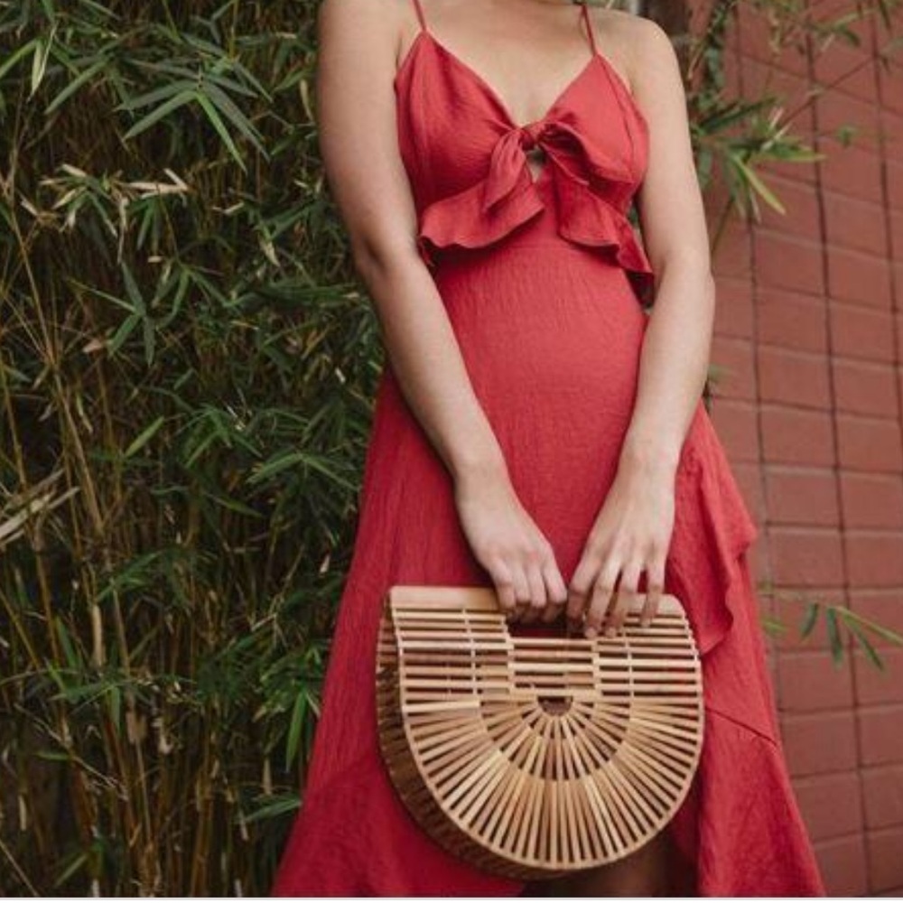 Rust-colored dress!